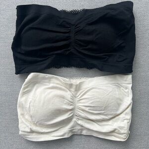 Ardene Black & White Lace Bandeau Bundle – Size M/L